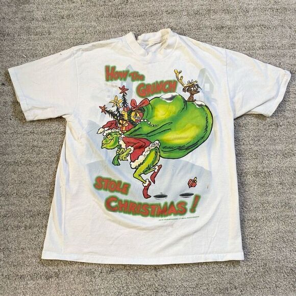 Vintage Seuss Wear How The Grinch Stole Christmas Graphic Tee 1997 - Picture 1 of 5